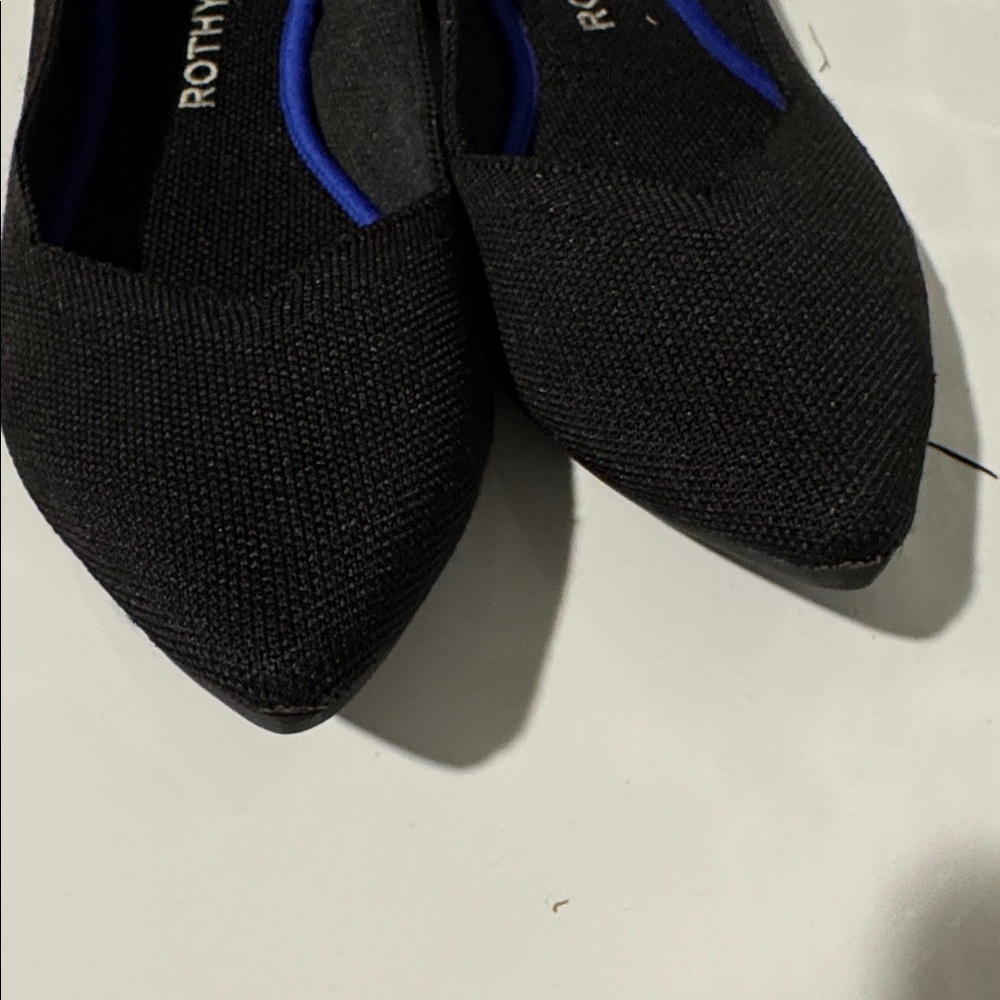 Rothy's Black Flats with Blue Accents - Picture 2 of 10
